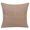 Edge Collections - 20-inch H x 20-inch W x 4-inch D - Brown - Cozy Decorative Throw Pillow with Buttons - 1 Piece